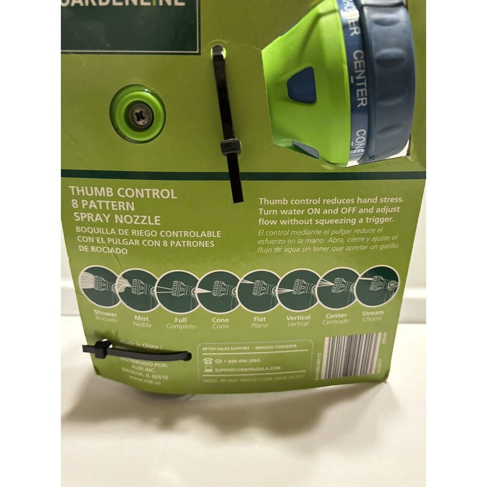 2- HANGING PLANT BRACKET 2 PACK DURABLE POWDER COATED STEEL "GARDENLINE" &Nozzle - Picture 8 of 8
